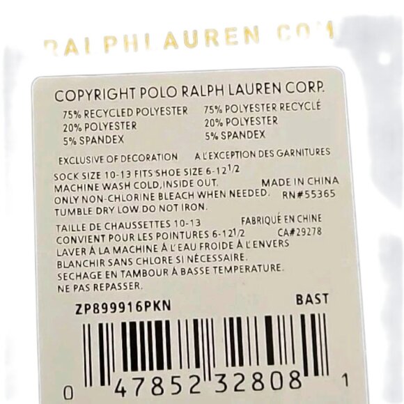 Polo Ralph Lauren 3Pack Dress Socks Black Grey Stripe Diamond Casual 10-13 - Picture 8 of 9